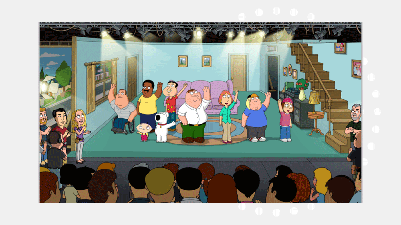 On the "set" of the animated hit series 'Family Guy'