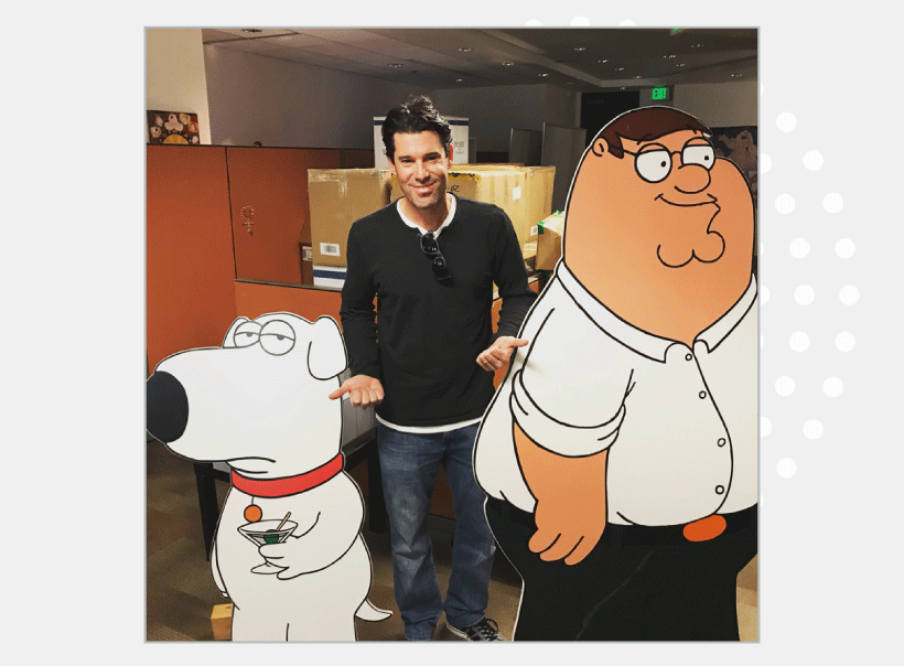 At the production offices of 'Family Guy'