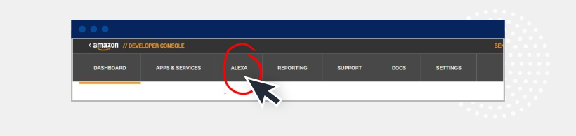 Alexa menu item