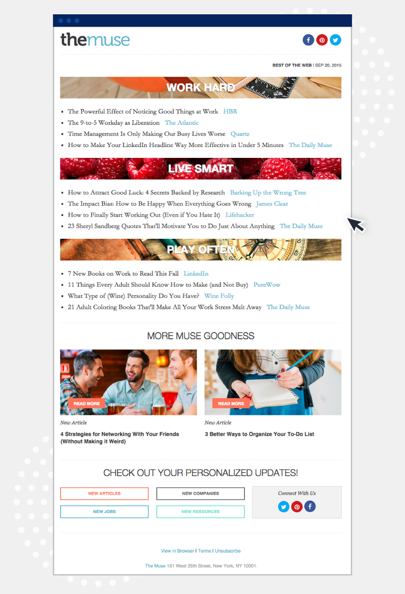 themuse newsletter