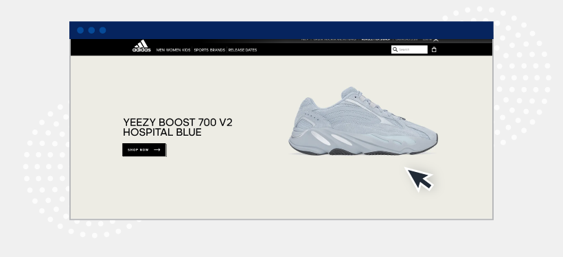 Adidas call to action example