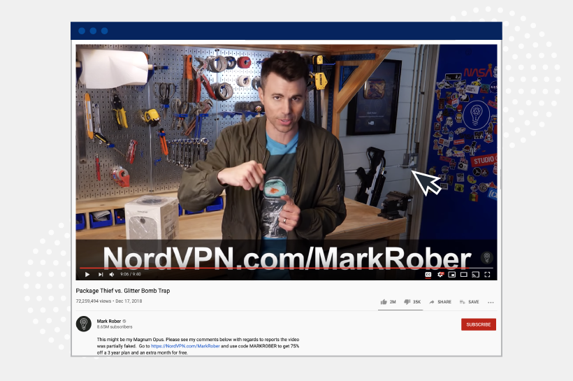 Mark Rober call to action example