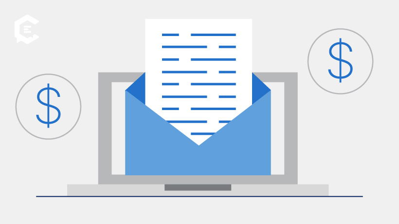 Invoicing email template example for freelancers.