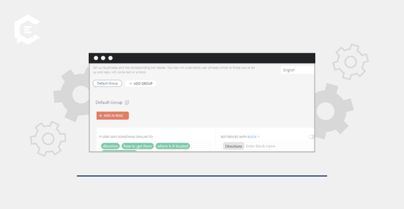 Create your welcome message and default answer.