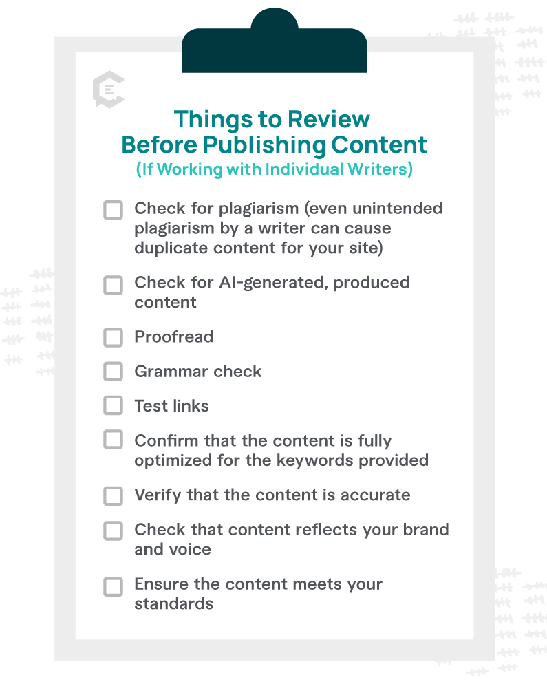 Things to review infographic