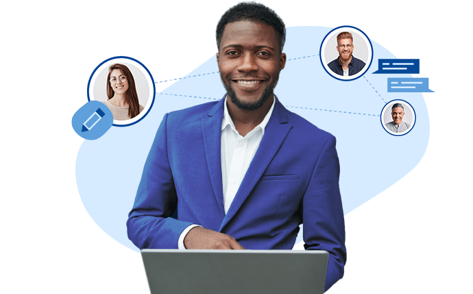 Client working with ClearVoice's content management team