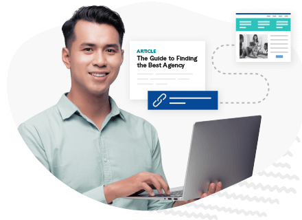 Person Viewing Content Linking Back To Their Website