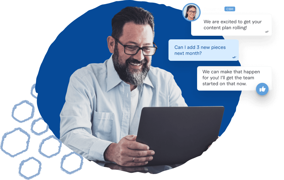 Person Having Online Chat With Customer Service Manager