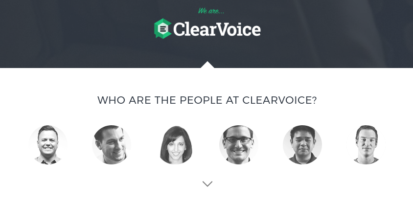 ClearVoice About Us page