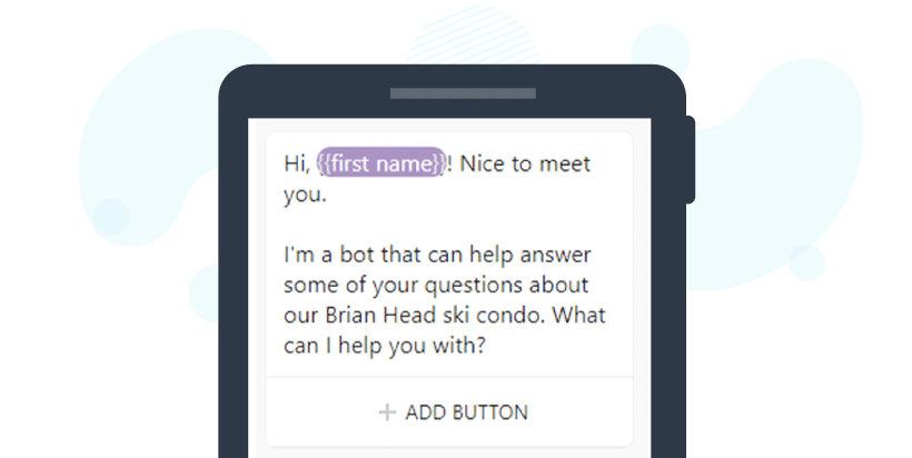 Step 4: Create the default welcome message for your chatbot
