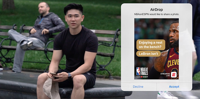 ESPN AirDrop Marketing