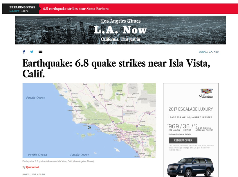 L.A. Quakebot misreport