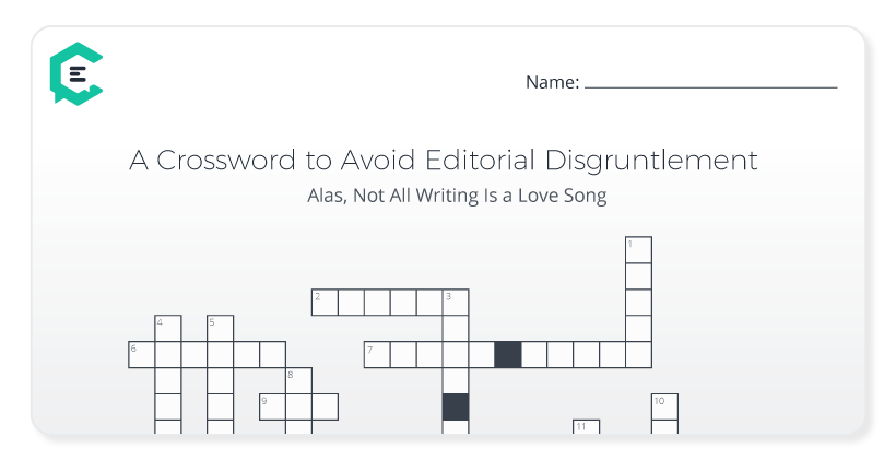 A Crossword to Avoid Editorial Disgruntlement - Downloadable PDF