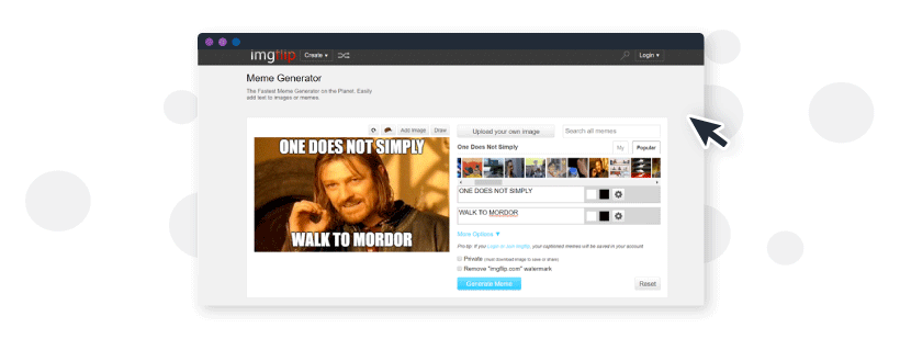 Using imgflop meme generator to create customize meme images for you content marketing