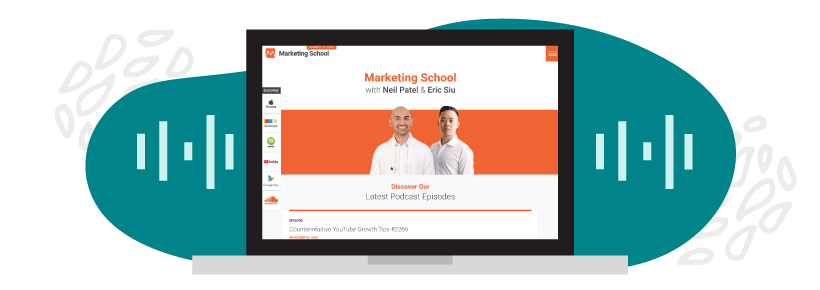 best marketing podcasts: Marketing School - Neil Patel and Eric Siu