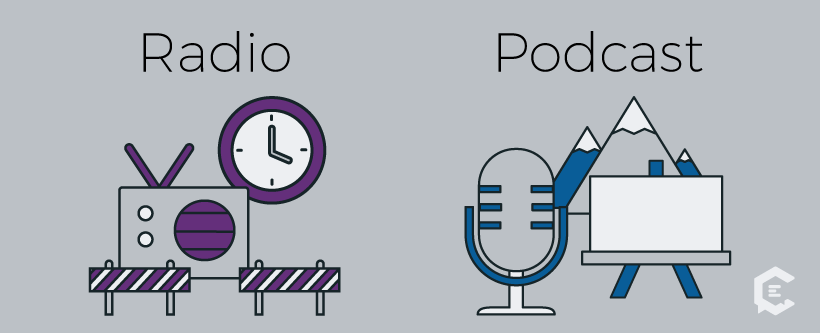 Differences in producing radio versus podcasts