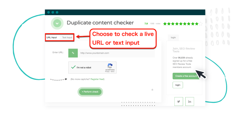 Duplicate Content Checker by SEO Review Tools