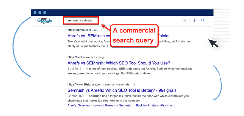 commercial search query