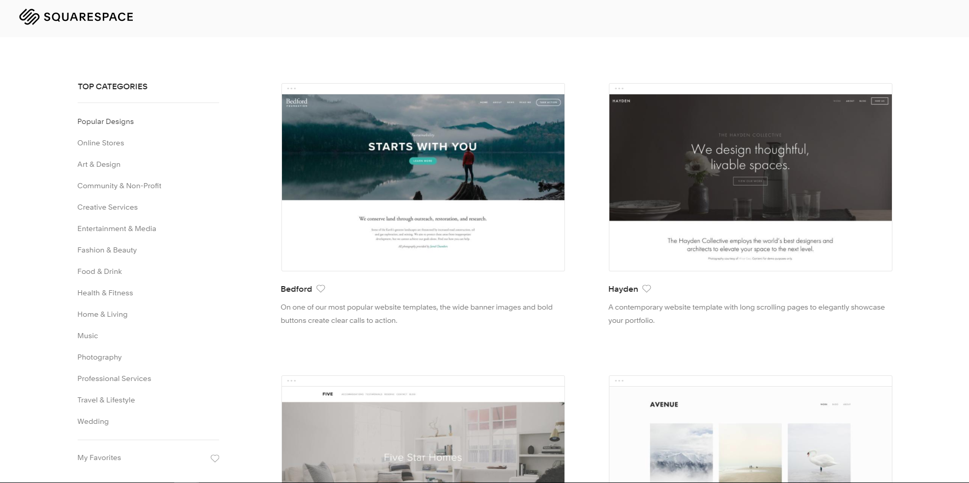 How many templates does Squarespace offer to help build your website.