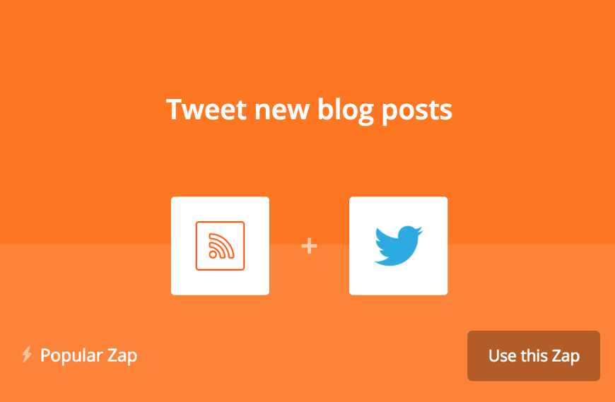 Using Zap for instant content tweets