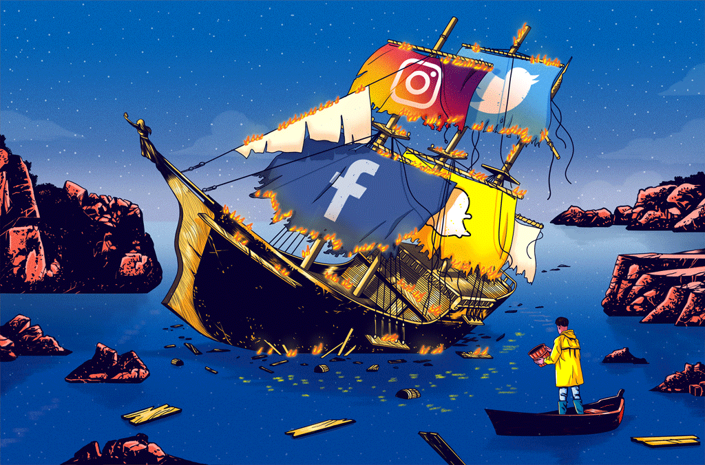 sinking ship of social media