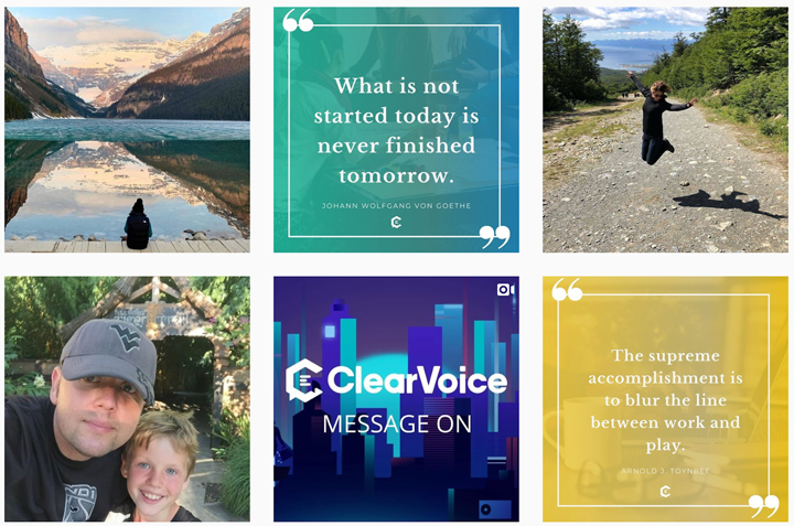 ClearVoice Instagram feed