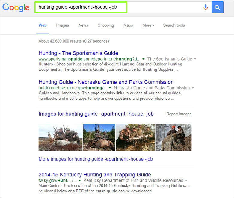 hunting guide apartment house job Google Search