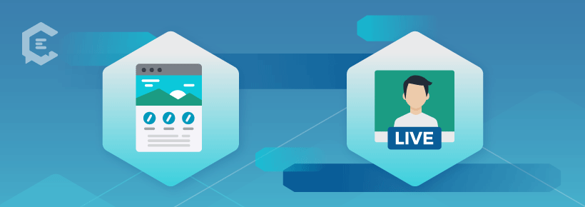 Types of content: Landing pages and livestreams