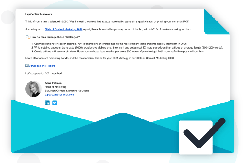 Opt-in email (State of Content Marketing 2020)