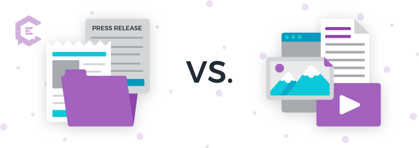 Press kits vs. media kits: differences and examples.