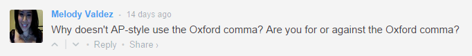 oxford comma question