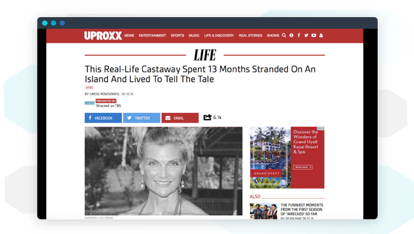 Native advertising example by Uproxx