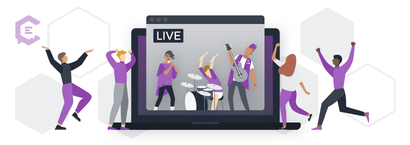 Digital content experiences: Virtual live-entertainment events