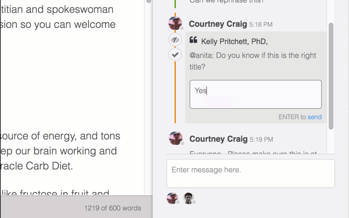 conversation in the ClearVoice platform