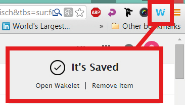 Chrome plugin for Wakelet