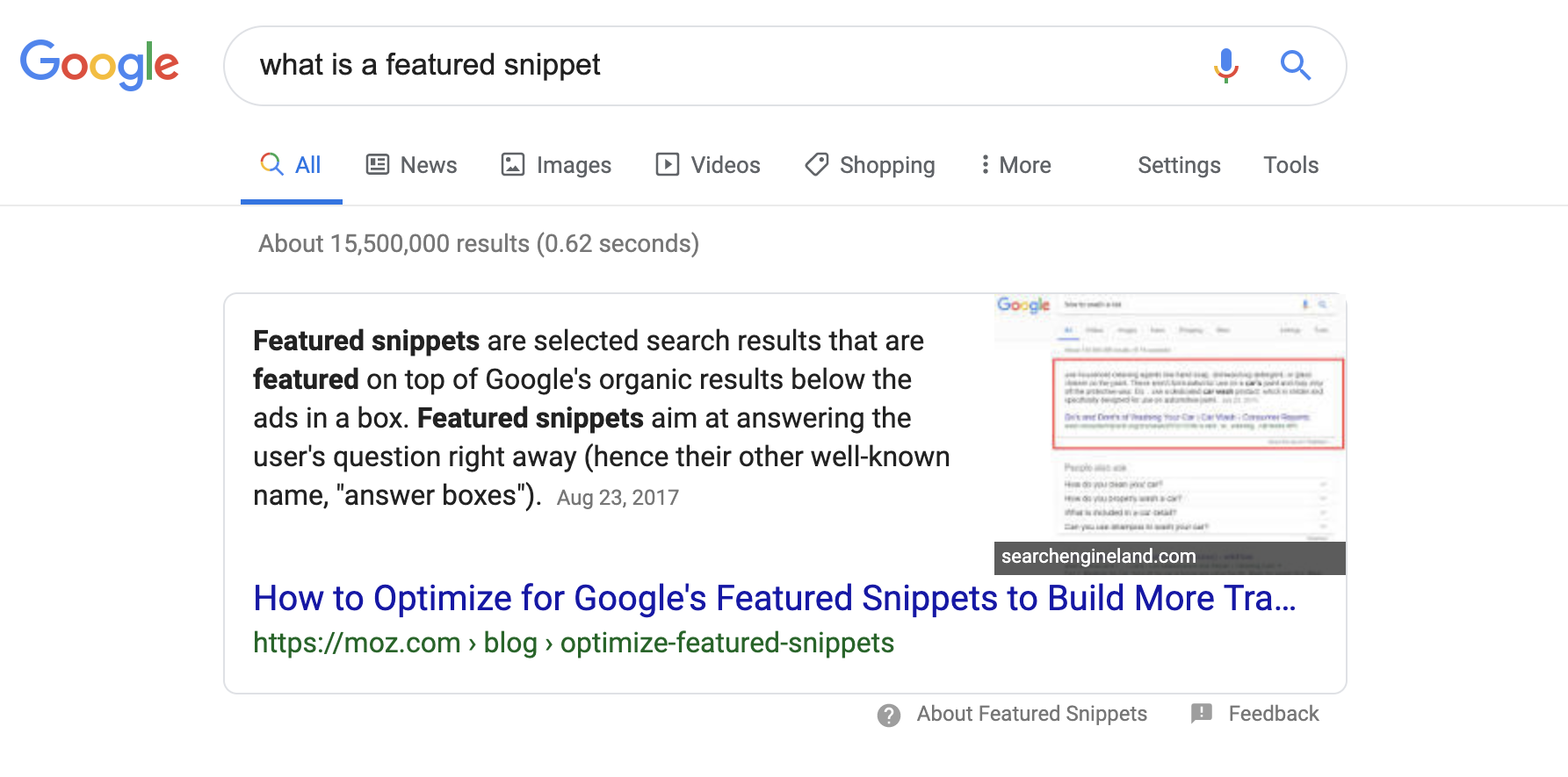voice search tips: optimize for featured snippets