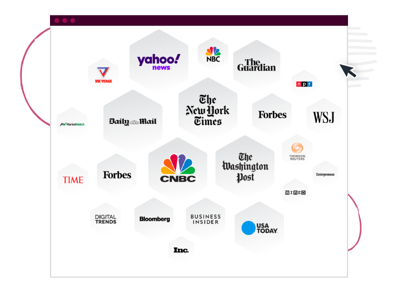 Examples of logo jungles: Major publishers indexed daily by our VoiceGraph Talent Discovery engine.