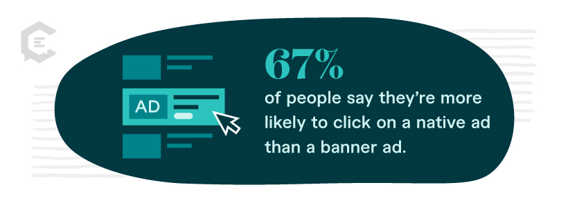 Stat: people click more on native ads