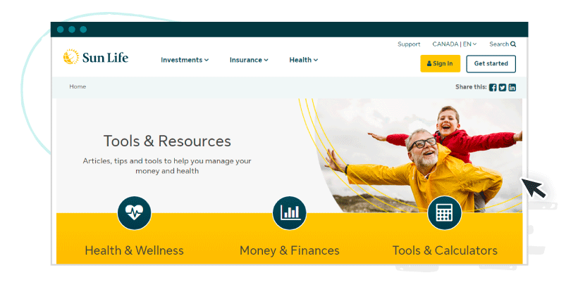 Sun Life’s Tools & Resources hub