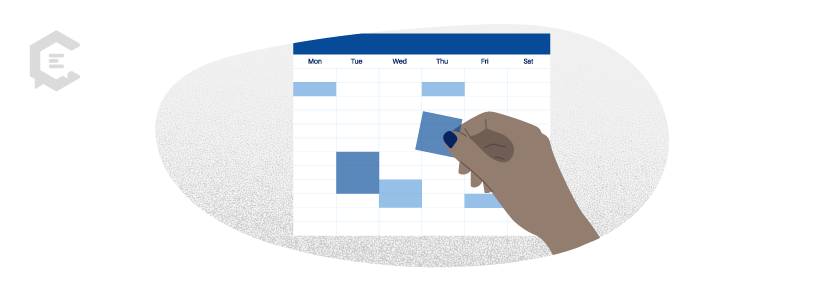 you can use a spreadsheet to create your content calendar.