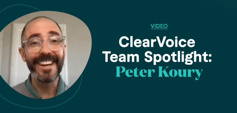 ClearVoice Team Spotlight Interview Peter Koury