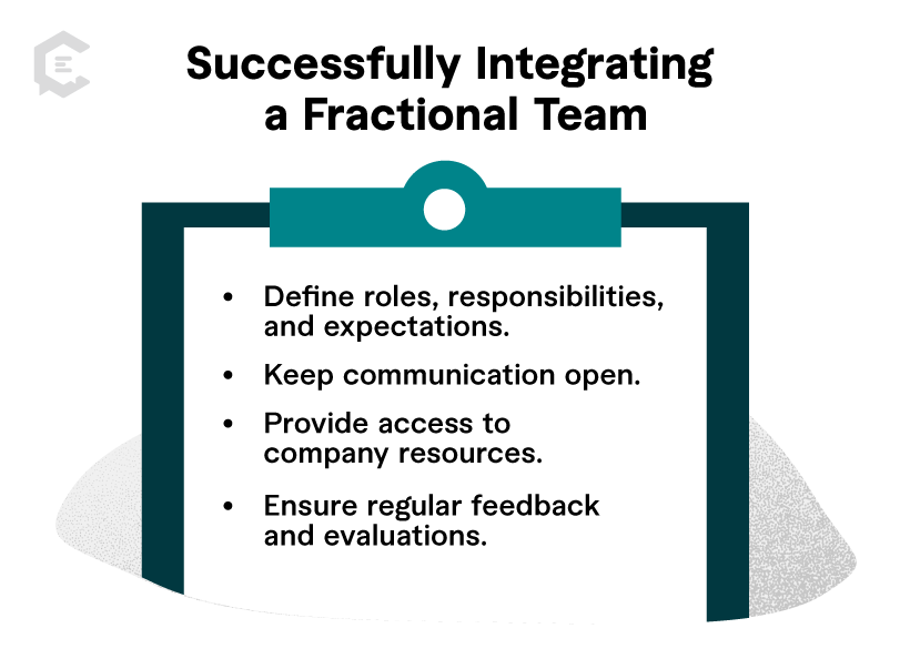 consider the following to create a successful synergy between your team and fractional experts.