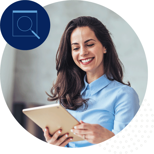 Person viewing SEO strategy by ClearVoice