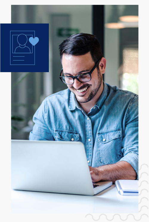 Person looking at lifestyle content types