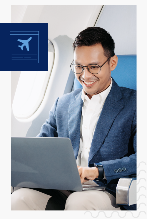 person looking at travel content types
