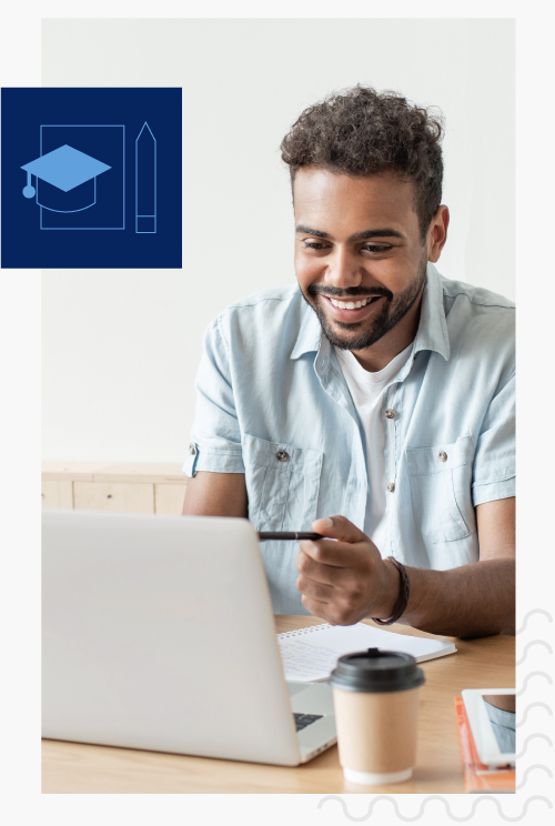person looking at Educational Content Types