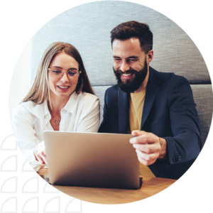 Content management team producing content for client